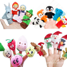 Custom High Quality Plush Mini Gorilla/Lion/Goat/Family/Fruit/Animal Hand Glove Finger Puppet For Children